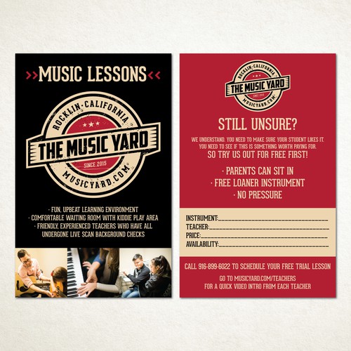 The Music Yard Flyer