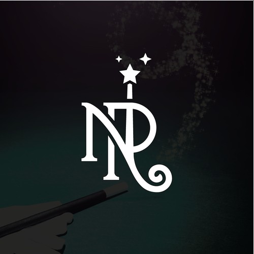 An intersecting 'NR' logo concept for a magician