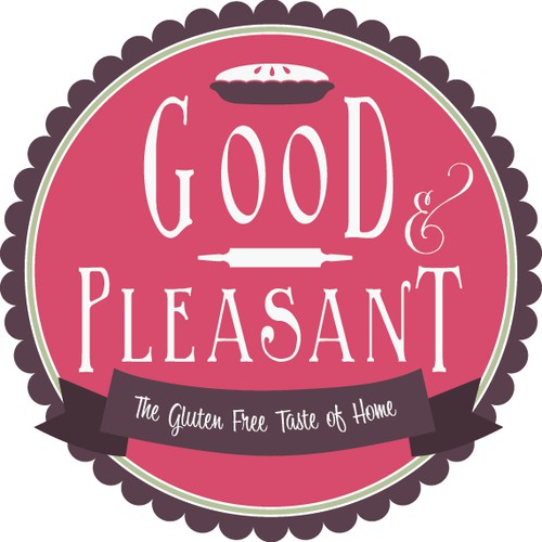 Good & Pleasant: new logo for emerging brand of gluten free pies