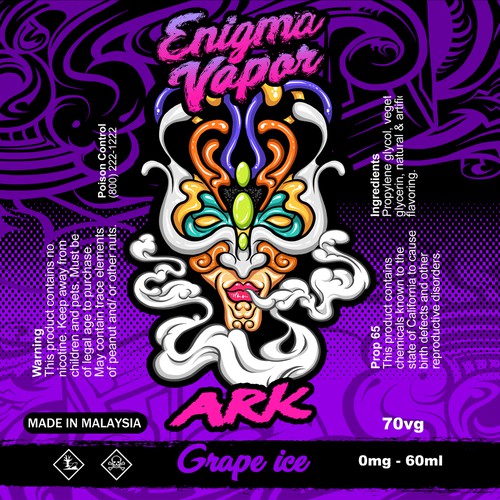 Label for Enigma Vapor