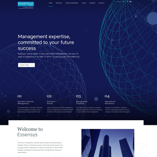 Essensys website design