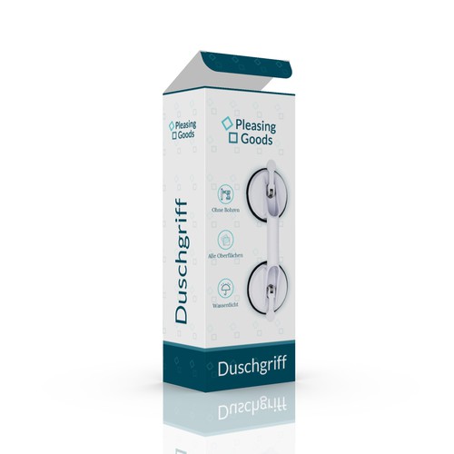 Shower handle box packaging design 