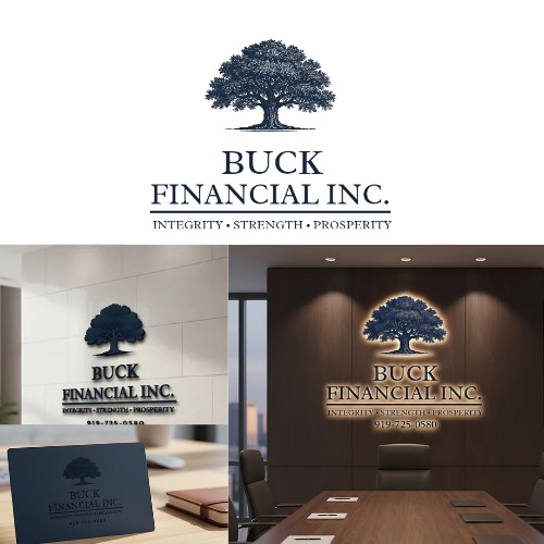 Buck financial Inc logo design 
