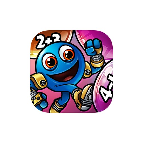 app icon for a Kids' Math Practice Game