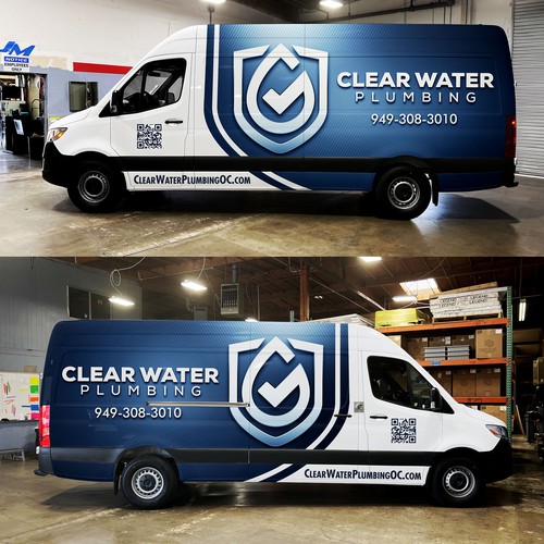 Bold Vehicle Wrap design for Clear Water