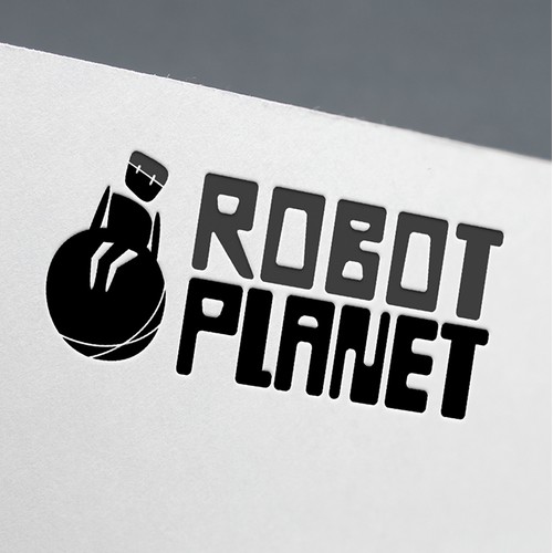 Logo with a Robot Theme