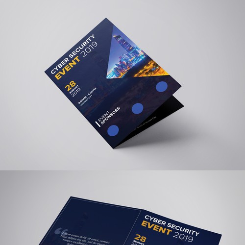 Cyber Security Event Bi-Fold Brochure Design
