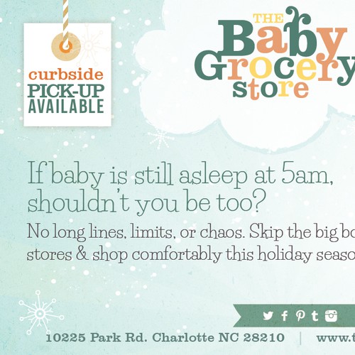 1/2 page ad for The Baby Grocery Store - Holiday Shopping