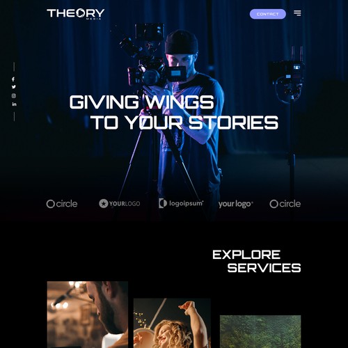 Bold Design concept for Theory Media