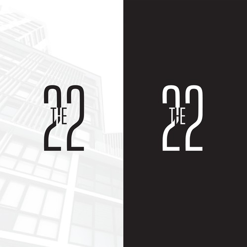 MInimal logo concept for THE22 - Apartment Complex