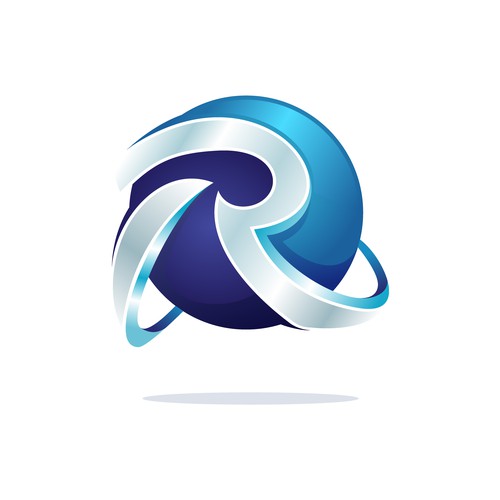 3D Letter R Logo