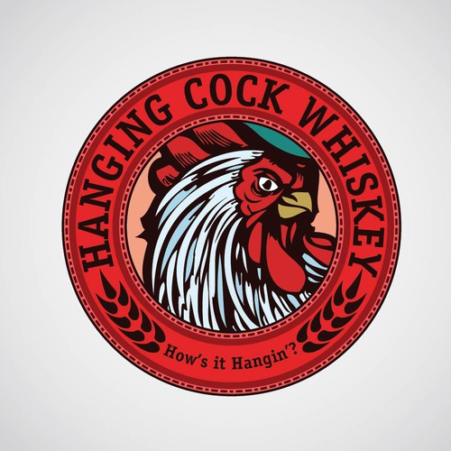 Hanging Cock Whiskey needs Bottle Label & logo and merchandise design