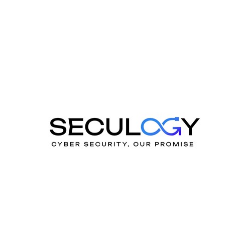 A wordmark infinity logo for a cyber security company