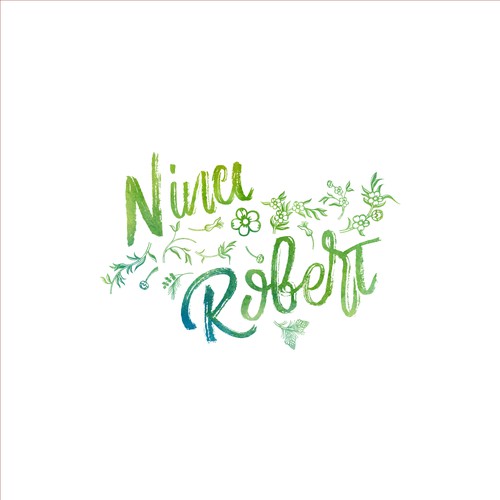 Forest Vibes Wedding Logo | Green Text