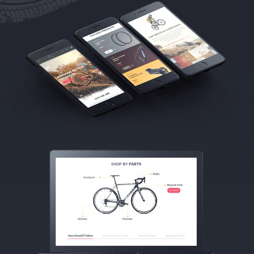 Mockup for Homepage design on devices