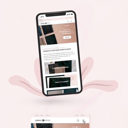 Feminine Landing Page : Papeterie