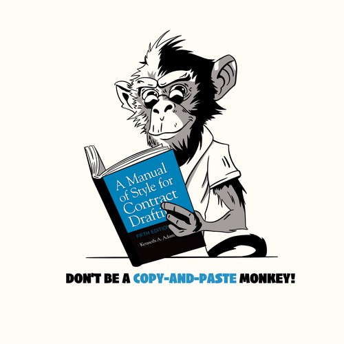 Monkey holding  book