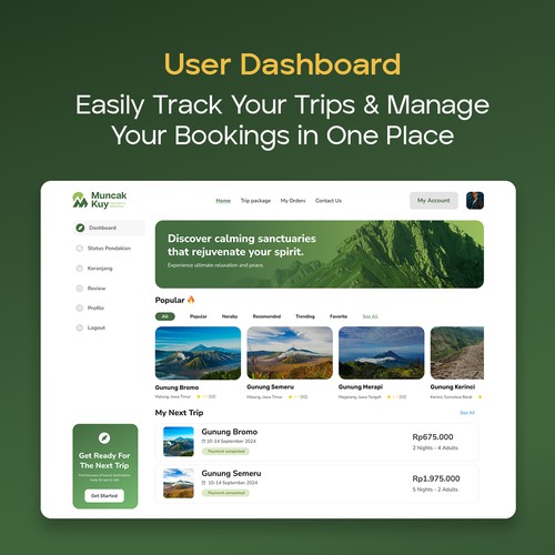 Muncak Kuy Dashboard App