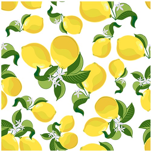 Lemon pattern for swimwear