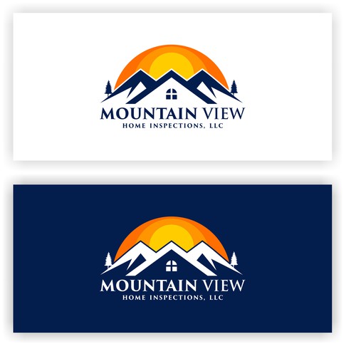 Real estate related logo for mountain view home inspection business