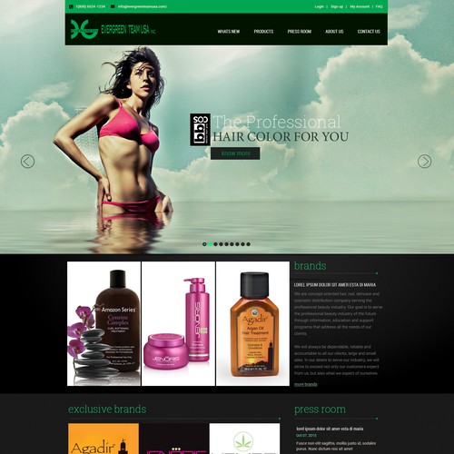 Cosmetic Company Website