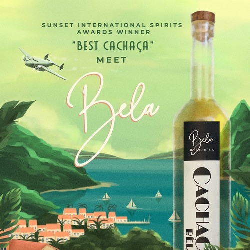 Cachaca Bela poster illustration