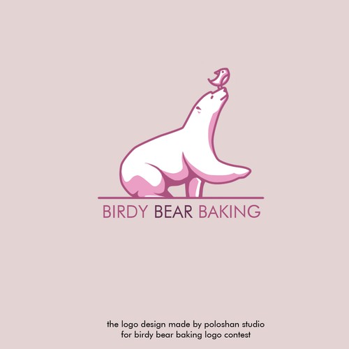 logo concept for birdy bear baking