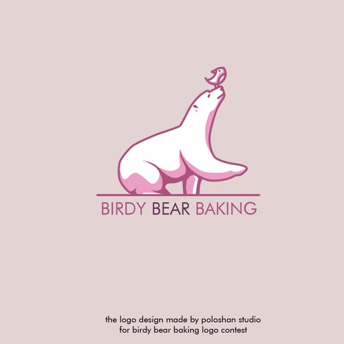 logo concept for birdy bear baking