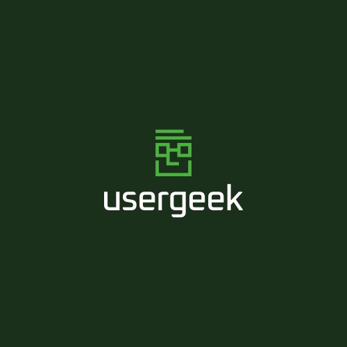 Geeky logo for mobile apps analytics: Usergeek