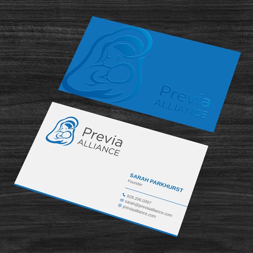 Business card with Spot UV effect