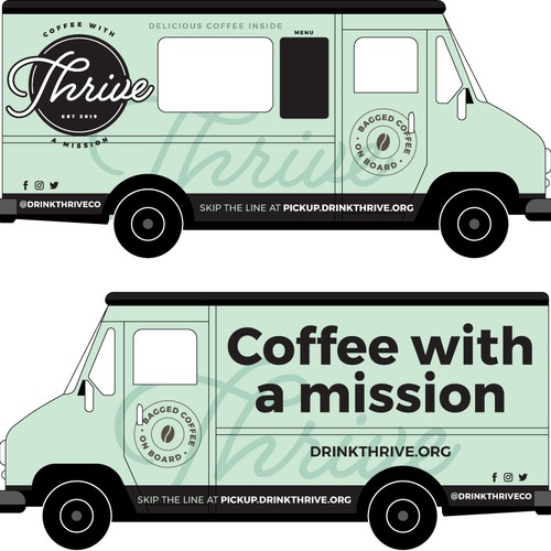 Thrive Coffee Van Wrap