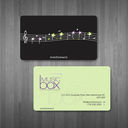 Create the next stationery for Music Box