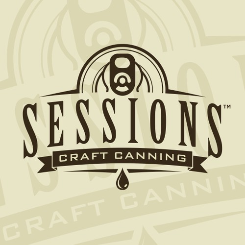 Create a logo for the craft beer mobile canning industry: Sessions Craft Canning