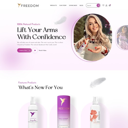 Landing Page Design for Beauty e-Shop