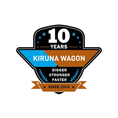 Create a classic anniversary logo/emblem for industrial company