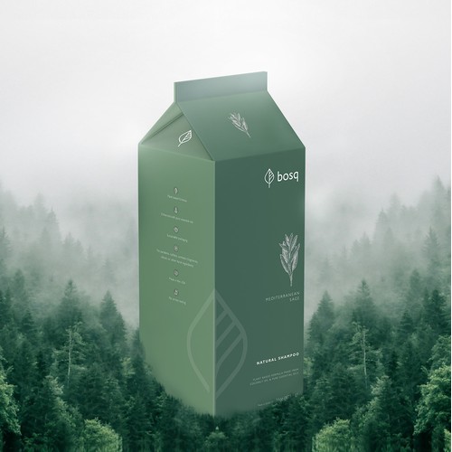 Minimalist Milk Carton Packaging for Natural Soap Company