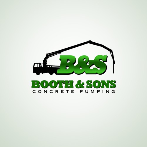 Bold logo for concrete pumping company