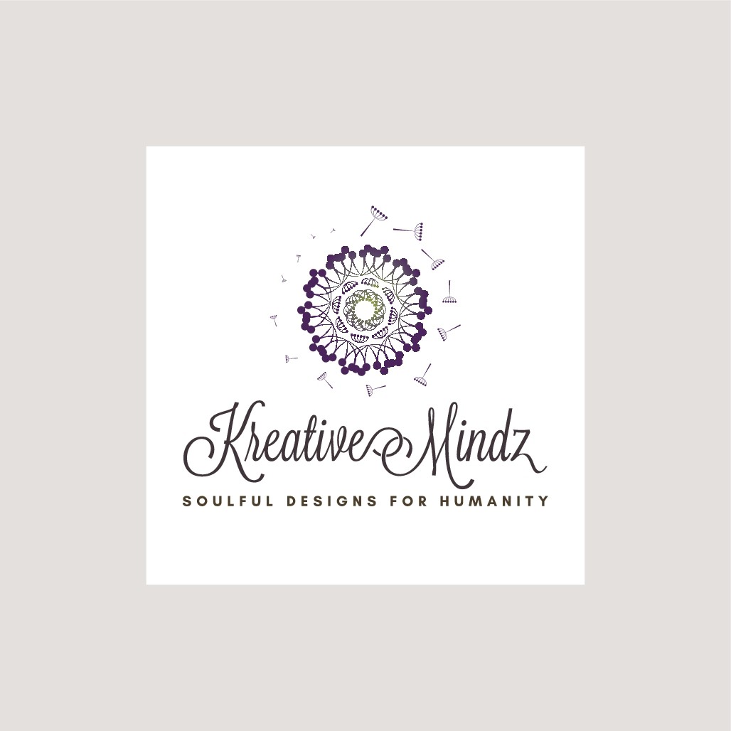 Create an organic logo for my brand, KreativeMindz ~ Soulful Designs for Humanity