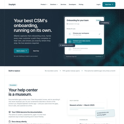 Landing page for SaaS