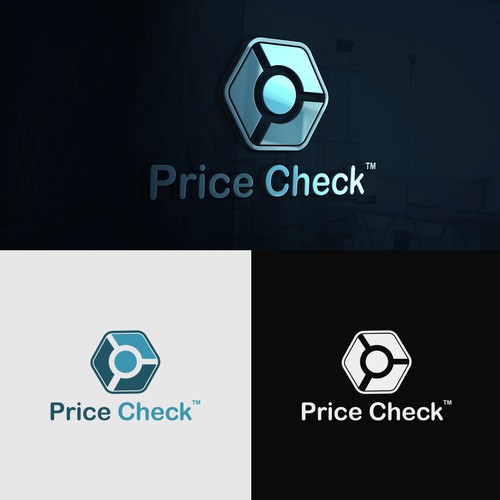 hexagon logo concept for Price Check Company