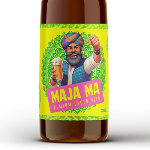 Indian beer bottle label