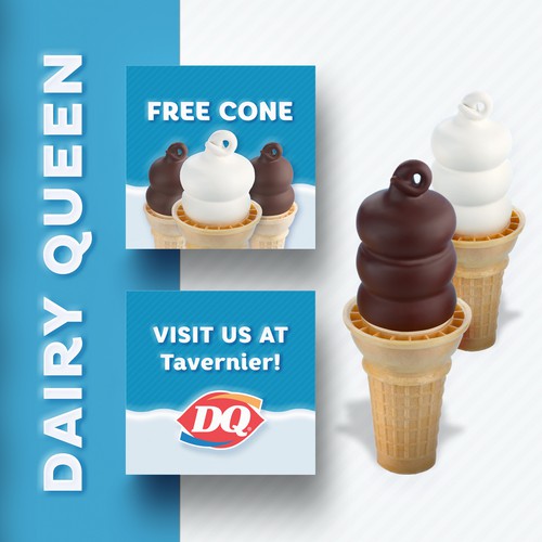 Dairy Queen - Free Cone Business Card / Invitation Card