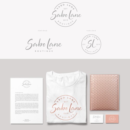 Hand lettering boutique logo