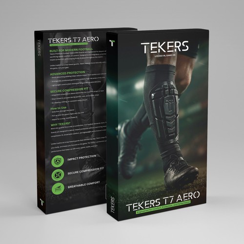 Tekers – Premium Football Sleeve Shin Guards Packaging