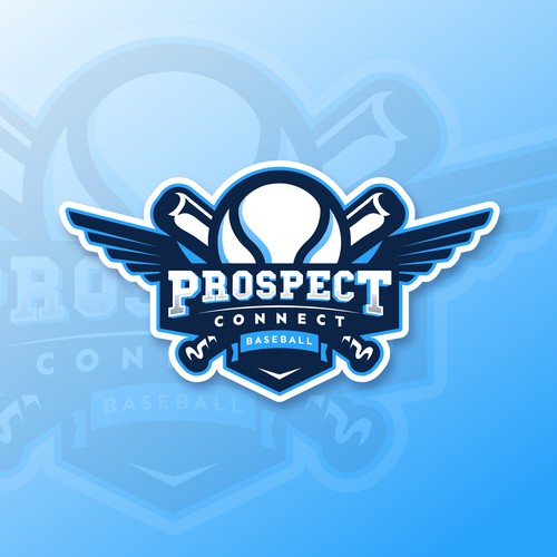 Prospect connect baseball logo brandng