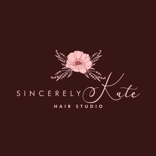 Floral inspired logo design for a hair stylist