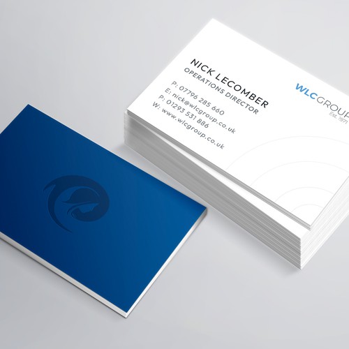 Business card design for WLC Group