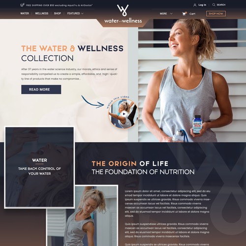 Water and Wellness Website Redesign