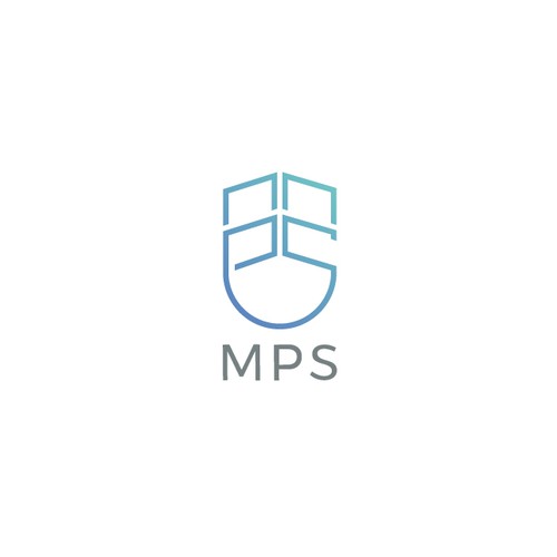 Sleek line art logo for MPS