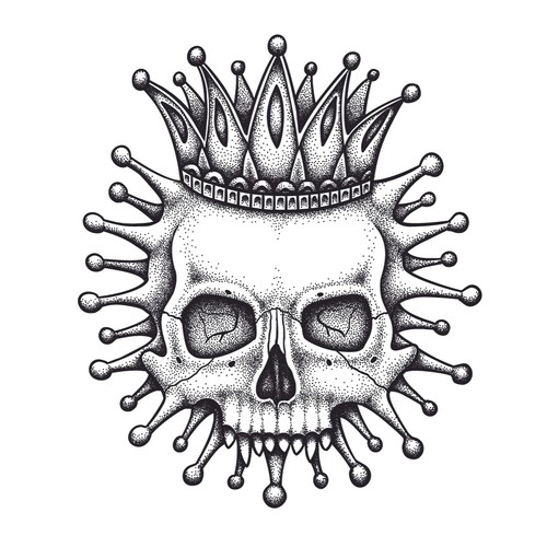 Covid-19 Skull Illustration
